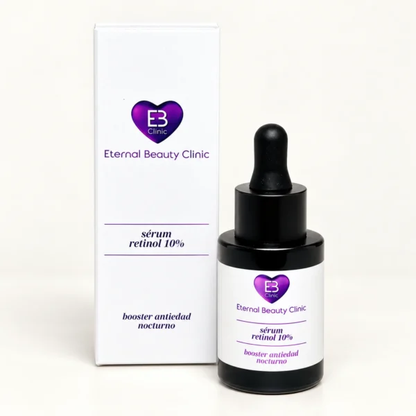 Frasco con cuentagotas del Sérum Retinol 10% de Eternal Beauty Clinic