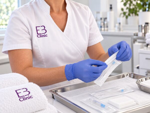Escena ilustrativa: preparación del material de hilos tensores en Eternal Beauty Clinic