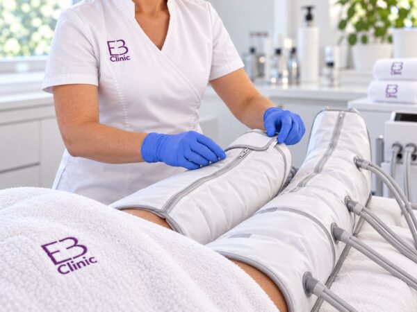 Escena ilustrativa: sesión de presoterapia en Eternal Beauty Clinic