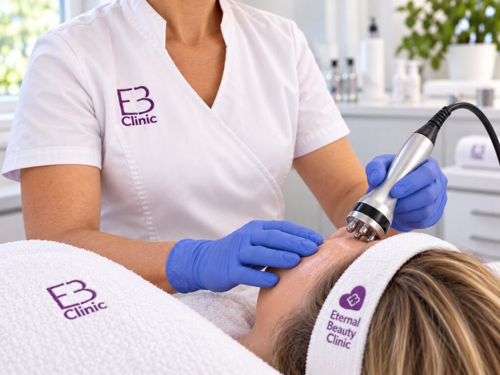 Escena ilustrativa: sesión de radiofrecuencia facial en Eternal Beauty Clinic