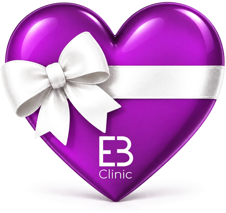 Tarjeta regalo Eternal Beauty Clinic con corazón morado
